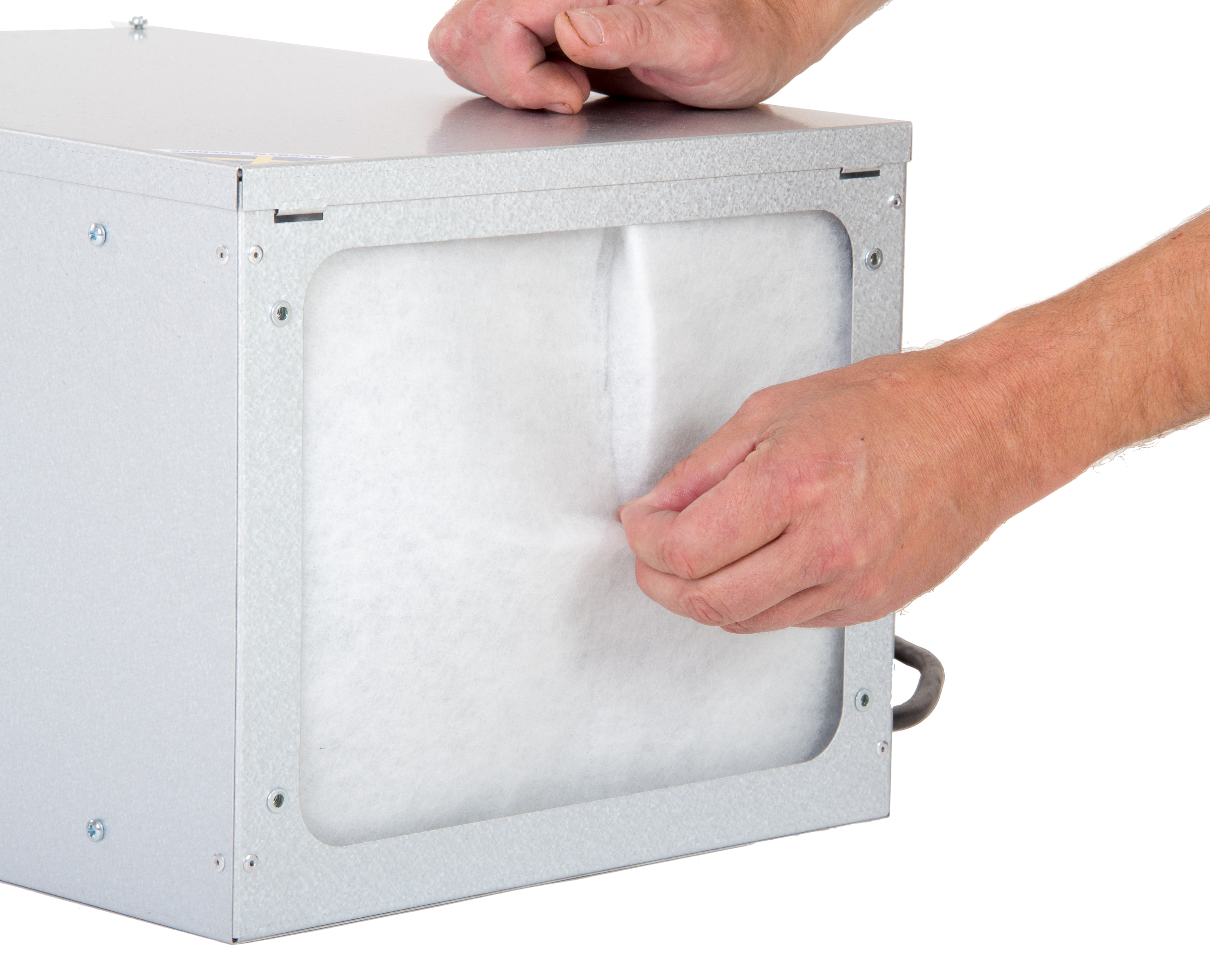 Replace filter on dehumidifier