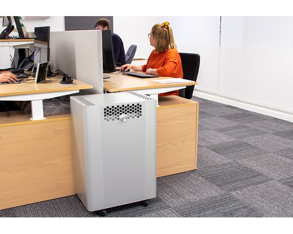 Healthy workplace with air purifier
