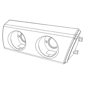 Bouton et interrupteur en argent pour hotte Acetec 251-A70T