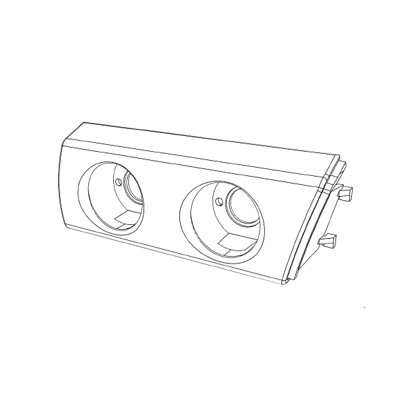 Bouton et interrupteur en argent pour hotte Acetec 251-A70T